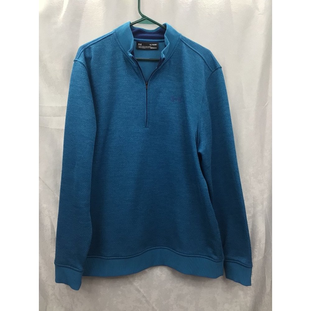 Under Armour Men's Cold Gear Loose 1/4 Zip Size XL Teal